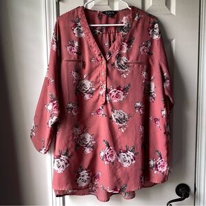 J for Justify Pink Floral Blouse - Size 2X